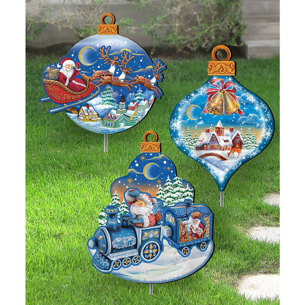 Ornamental Christmas Garden Decor – Set of 3