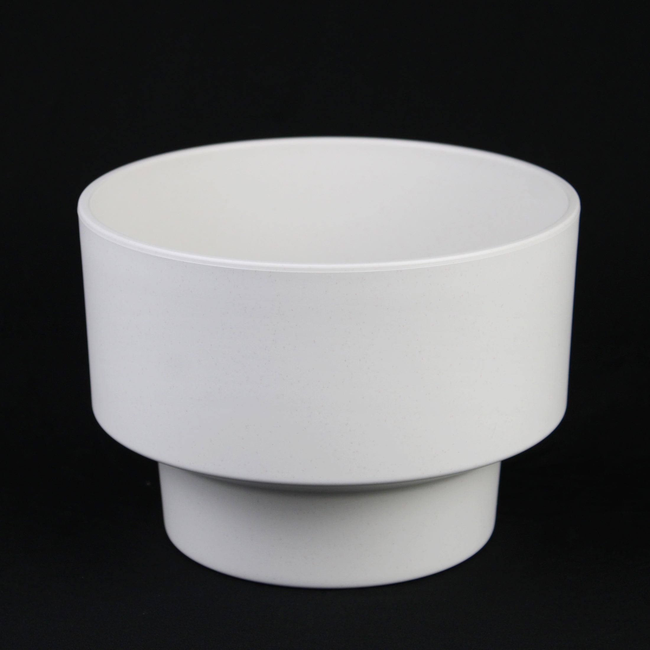 3-Piece White Plastic Planter Pot Set – Modern Pedestal Base