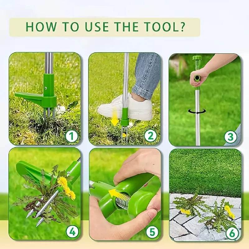 Stand-Up Garden Weeder with Foot Pedal