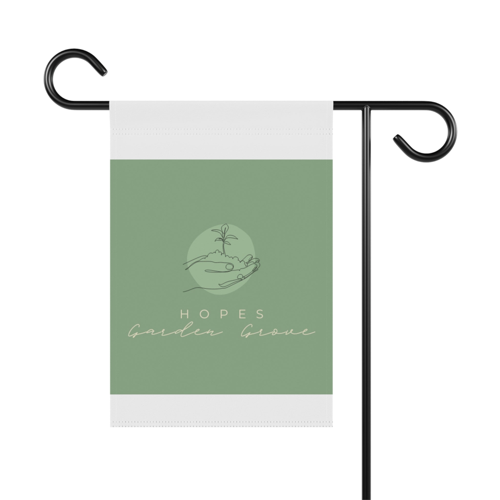 Garden Grove Hand-Drawn Garden Flag — 'Hopes' Decorative Outdoor Banner