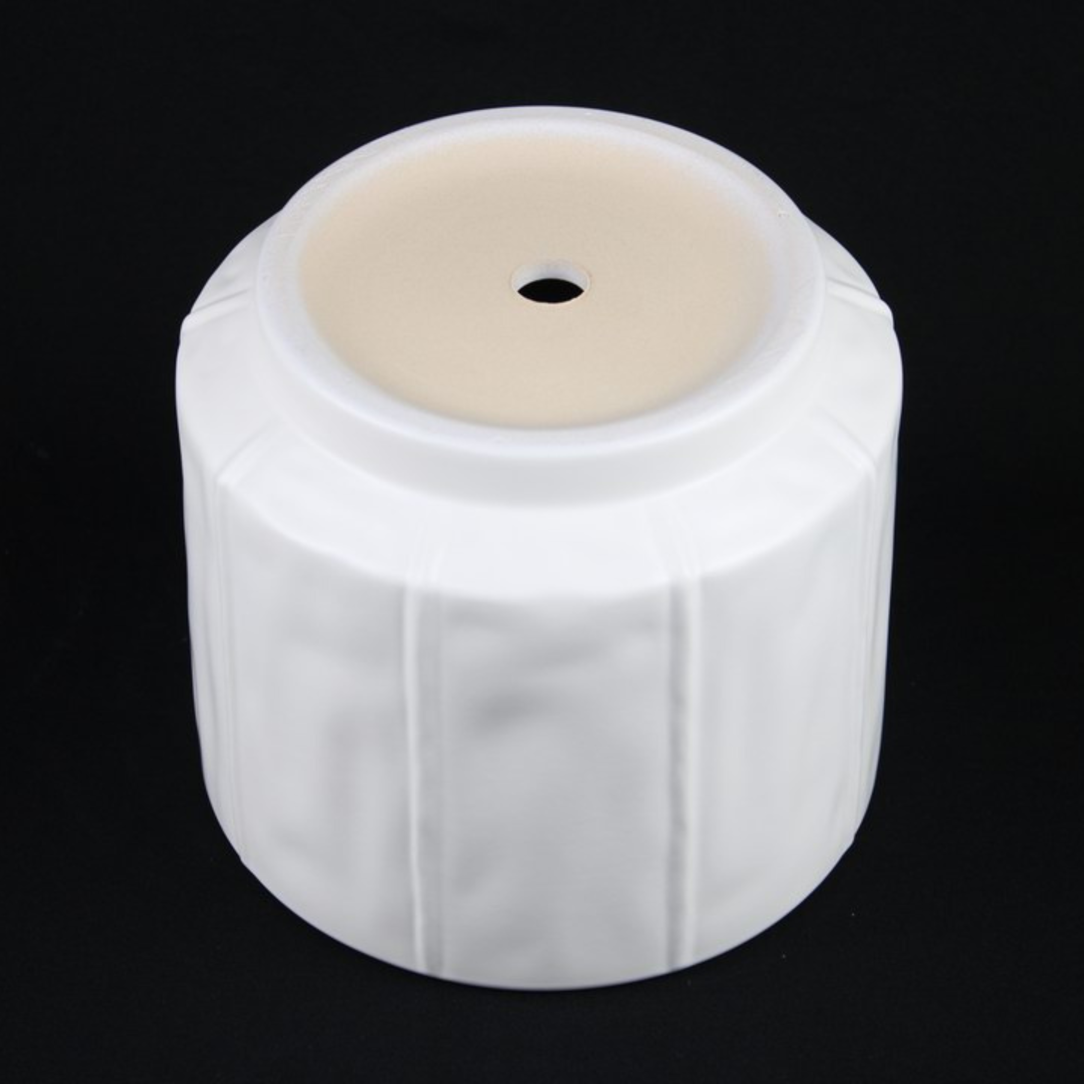 3-Piece White Stoneware Planter Pot Set with Soft Vertical Texture