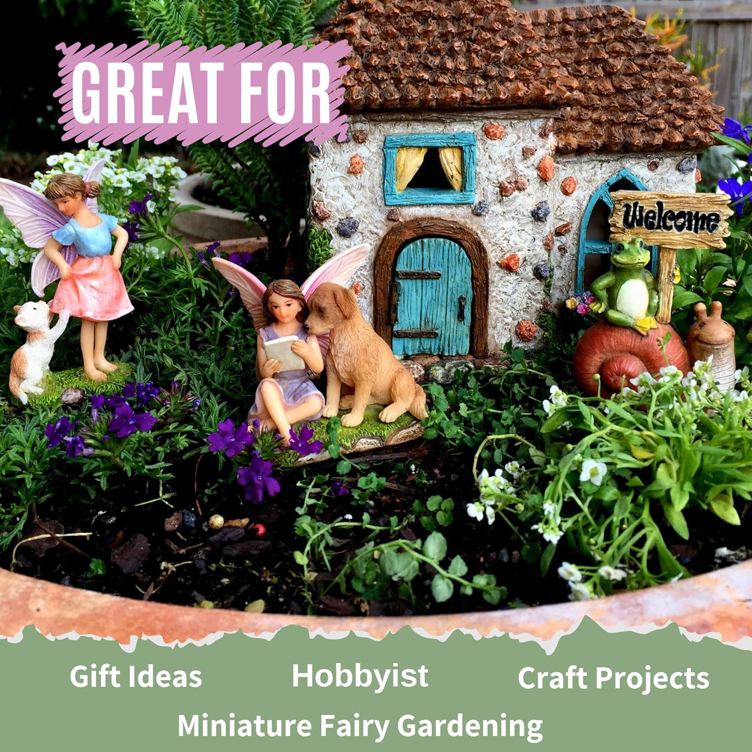 Fairy House Kit – Outdoor Miniature Village Set