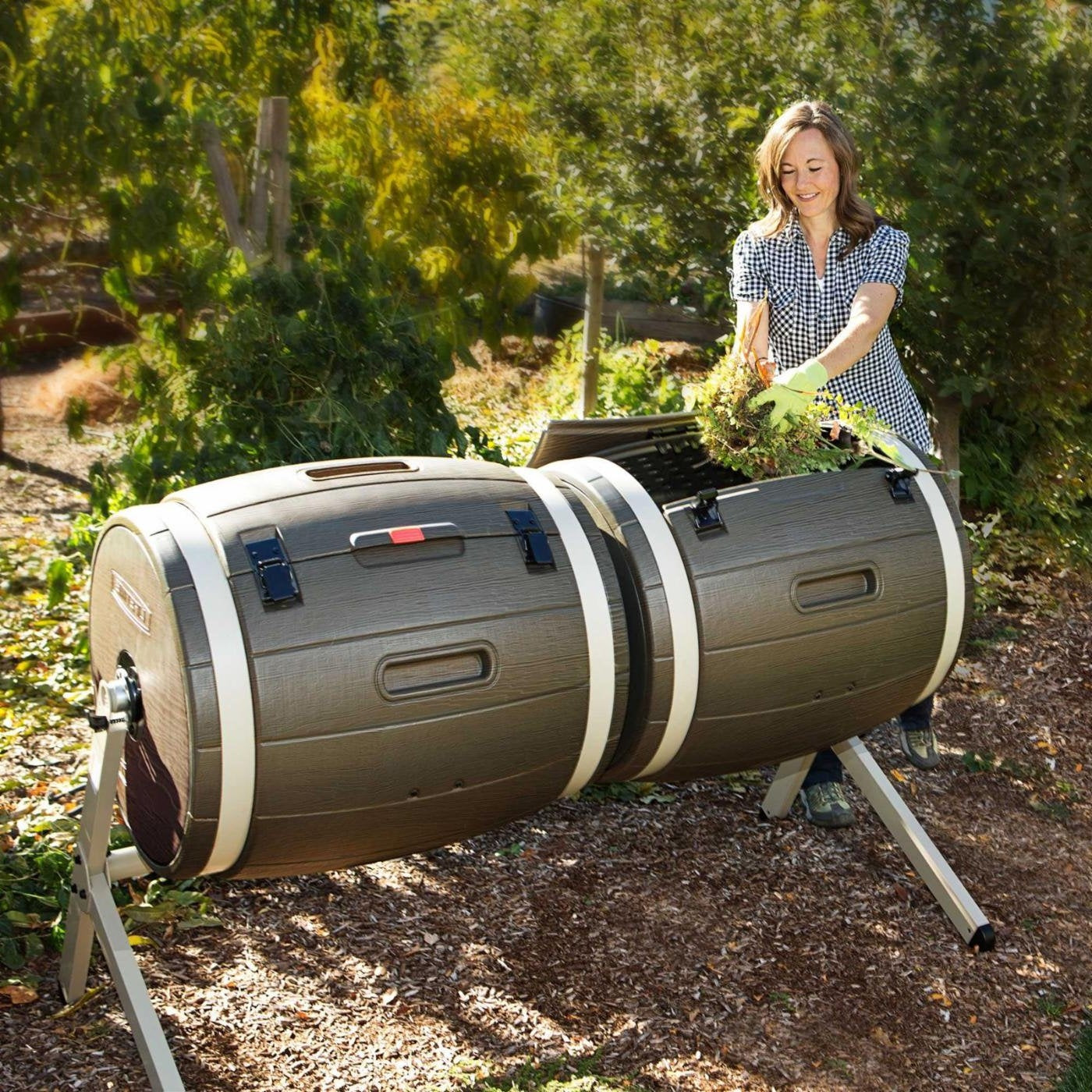 100-Gallon Double Rotating Compost Bin