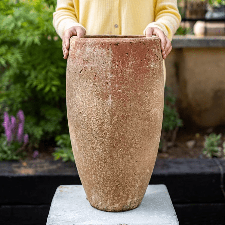 Distressed Cement Plant Pot