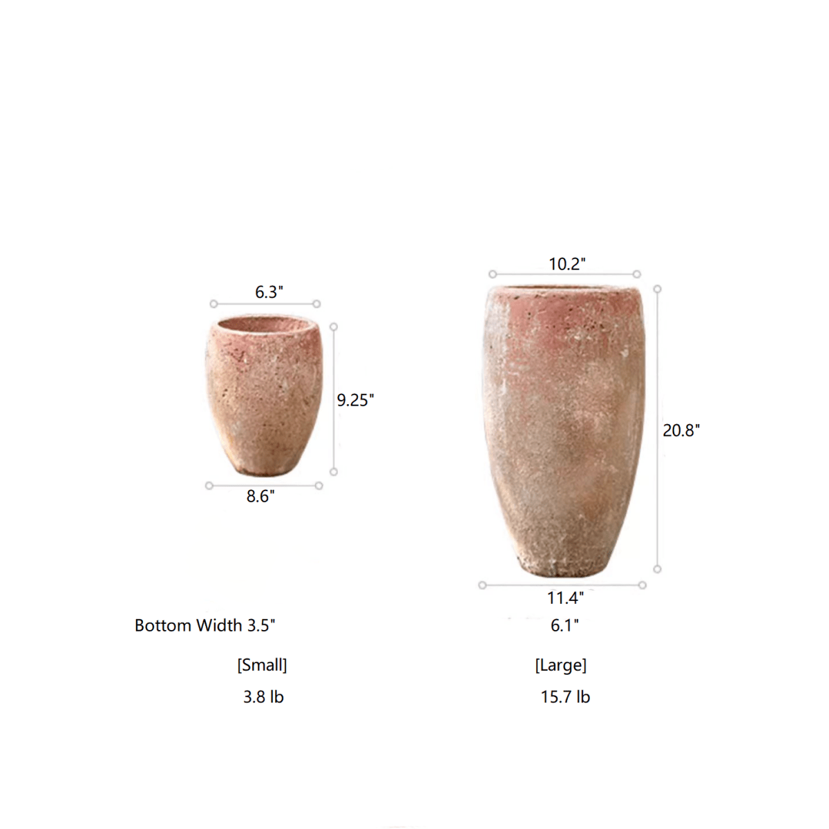 Distressed Cement Plant Pot