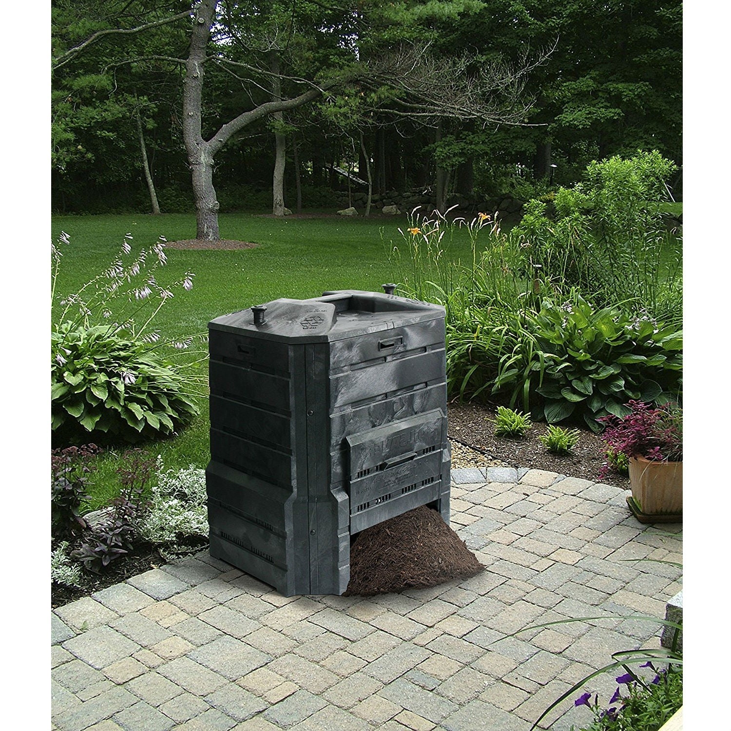 94-Gallon Black Plastic Compost Bin