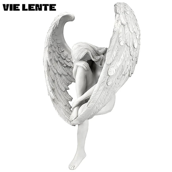 Sculpture Redemption Angel Resin Statue Jewelry Figurines Statuette Religious Garden Home Figurines Accessories Desk Decoration