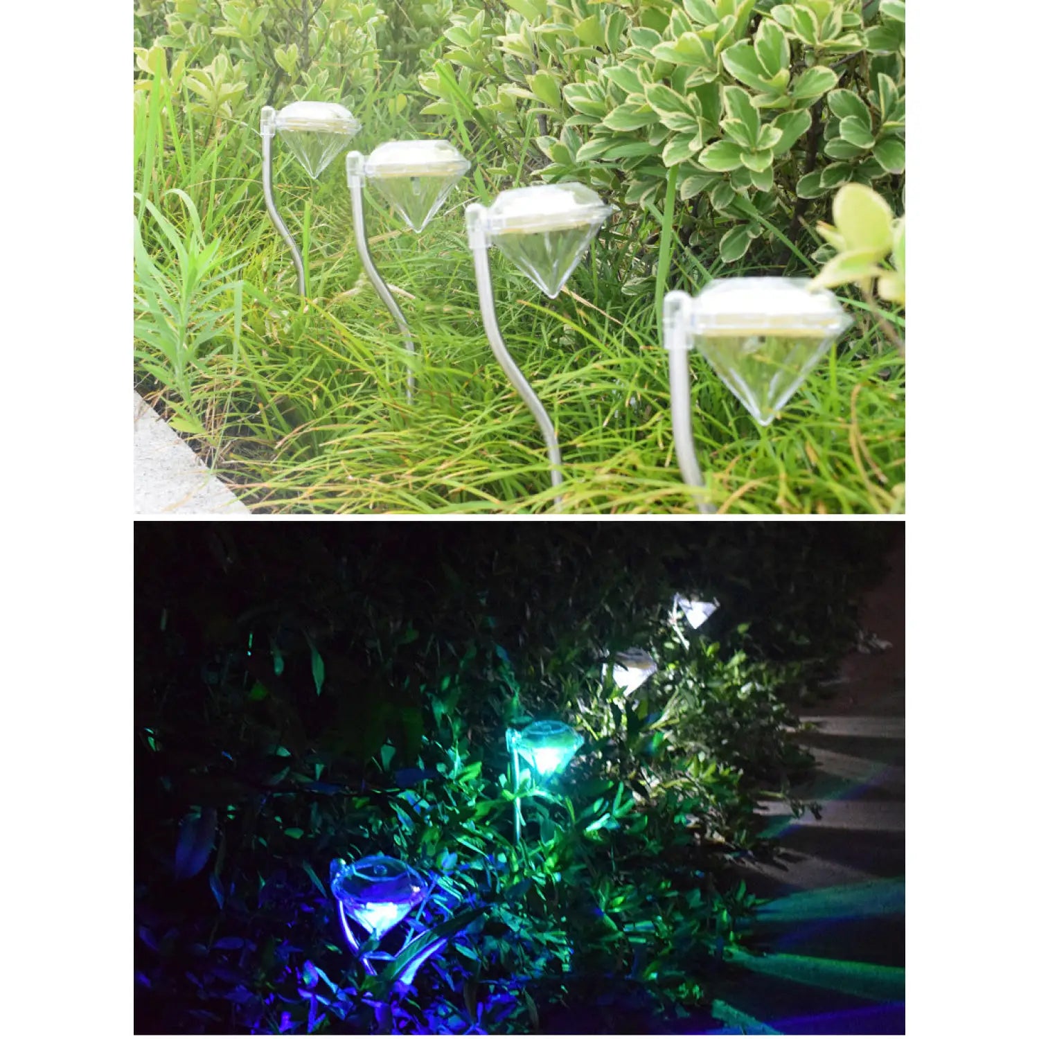 Diamond-Shaped Solar Garden Path Light