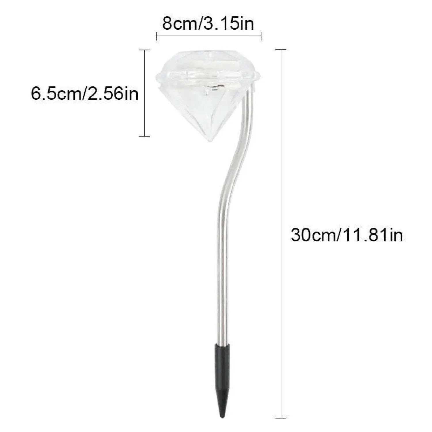 Diamond-Shaped Solar Garden Path Light